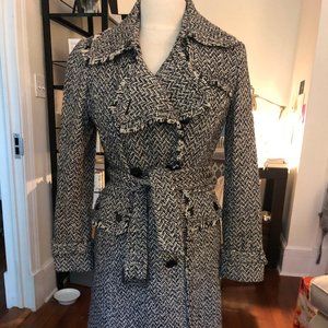 Chanel-inspired Banana Republic Tweed Trench Coat